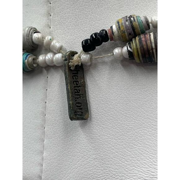 Multicolor Double Strand Paper
Bead Necklace - Picture 11 of 11